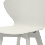 Set of Four White Heavy Duty Plastic Dining Side Chairs