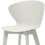 Set of Four White Heavy Duty Plastic Dining Side Chairs