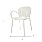 Set of Four Orange Heavy Duty Plastic Partially Open Back Dining Arm Chairs
