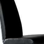 Set of Two Dark Brown And Silver Faux Leather And Metal Dining Side Chairs
