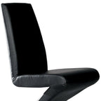 Set of Two Dark Brown And Silver Faux Leather And Metal Dining Side Chairs