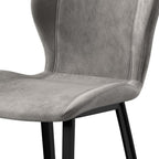 Set of Four Cream And Gold Fabric And Velvet And Metal Dining Side Chairs
