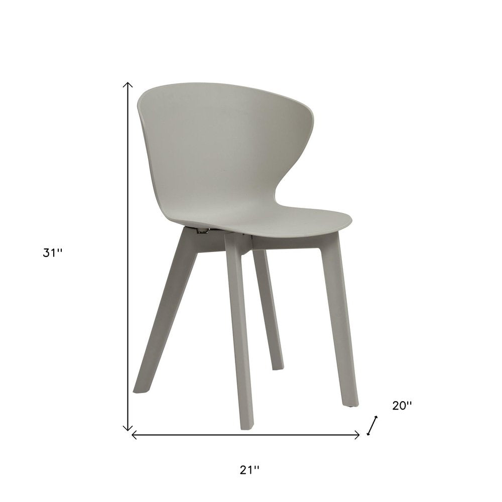 Set of Four White Heavy Duty Plastic Dining Side Chairs