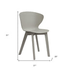Set of Four White Heavy Duty Plastic Dining Side Chairs