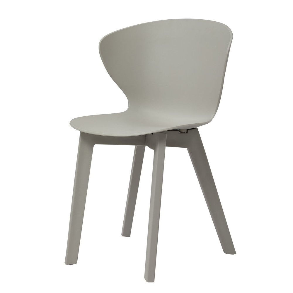 Set of Four White Heavy Duty Plastic Dining Side Chairs