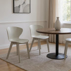 Set of Four White Heavy Duty Plastic Dining Side Chairs