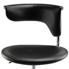 Black and Silver Adjustable Height Swivel Rolling Conference Office Chair