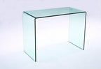 43" Clear Glass Computer Desk