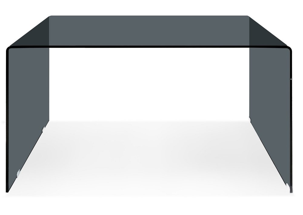 50" Gray Glass Writing Desk