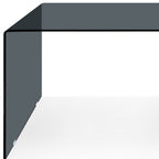 50" Gray Glass Writing Desk