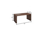 62" Espresso Solid Wood Computer Desk