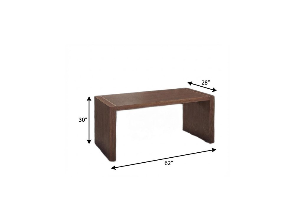 62" Espresso Solid Wood Computer Desk