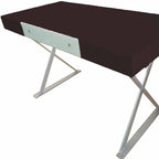 48" Espresso and Silver Wood and Metal Computer Desk