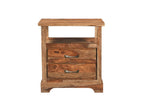 Three Piece Brown Solid Wood Bedroom Set