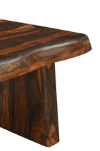 Set of Two Dark Brown Solid Wood Sled Furniture Set