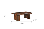 Set of Two Dark Brown Solid Wood Sled Furniture Set