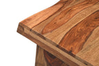 Set of Two Brown Solid Wood Sled Furniture Set