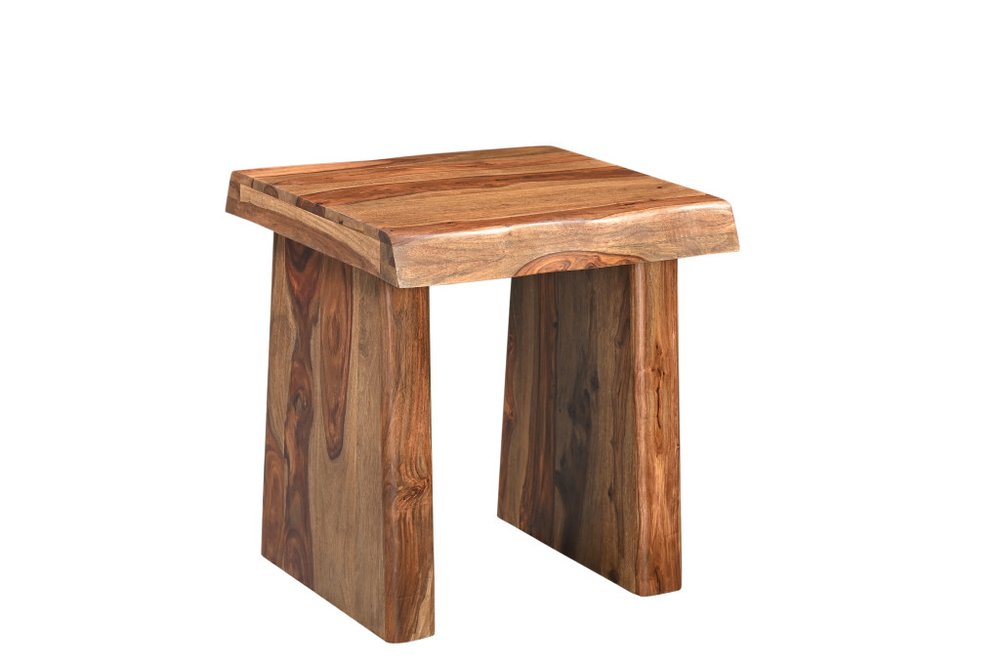Set of Two Brown Solid Wood Sled Furniture Set