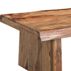 Set of Two Brown Solid Wood Sled Furniture Set