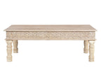Set Of Two Natural Solid Wood Distressed Coffee Table