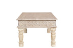 Set Of Two Natural Solid Wood Distressed Coffee Table