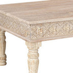 Set Of Two Natural Solid Wood Distressed Coffee Table