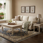 Set Of Two Natural Solid Wood Distressed Coffee Table