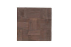 Set Of Two Natural and Brown Solid Wood Square Block Coffee Table