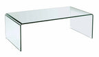 24" Clear Glass Sled Coffee Table