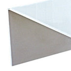 24" White Glass Sled Coffee Table