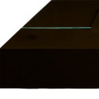 47" Espresso and Clear Wood and Glass Square Coffee Table