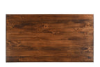 75" Brown Solid Wood Double Pedestal Base Dining Table