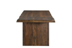 75" Dark Brown Solid Wood Live Edge Dining Table