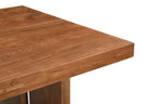 75" Brown Solid Wood Trestle Base Dining Table