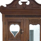 53" Brown Reclaimed Wood Carved Scrollwork Accent Cabinet With Two Doors And Four Drawers