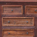 64" Brown Solid Wood Seven Drawer Double Dresser
