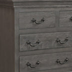 64" Brown Solid Wood Seven Drawer Double Dresser