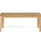 47" Natural Solid Wood Outdoor Coffee Table