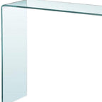 43" Clear Glass Frame Console Table