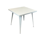 32" Gray Steel and Metal Square Dining Table
