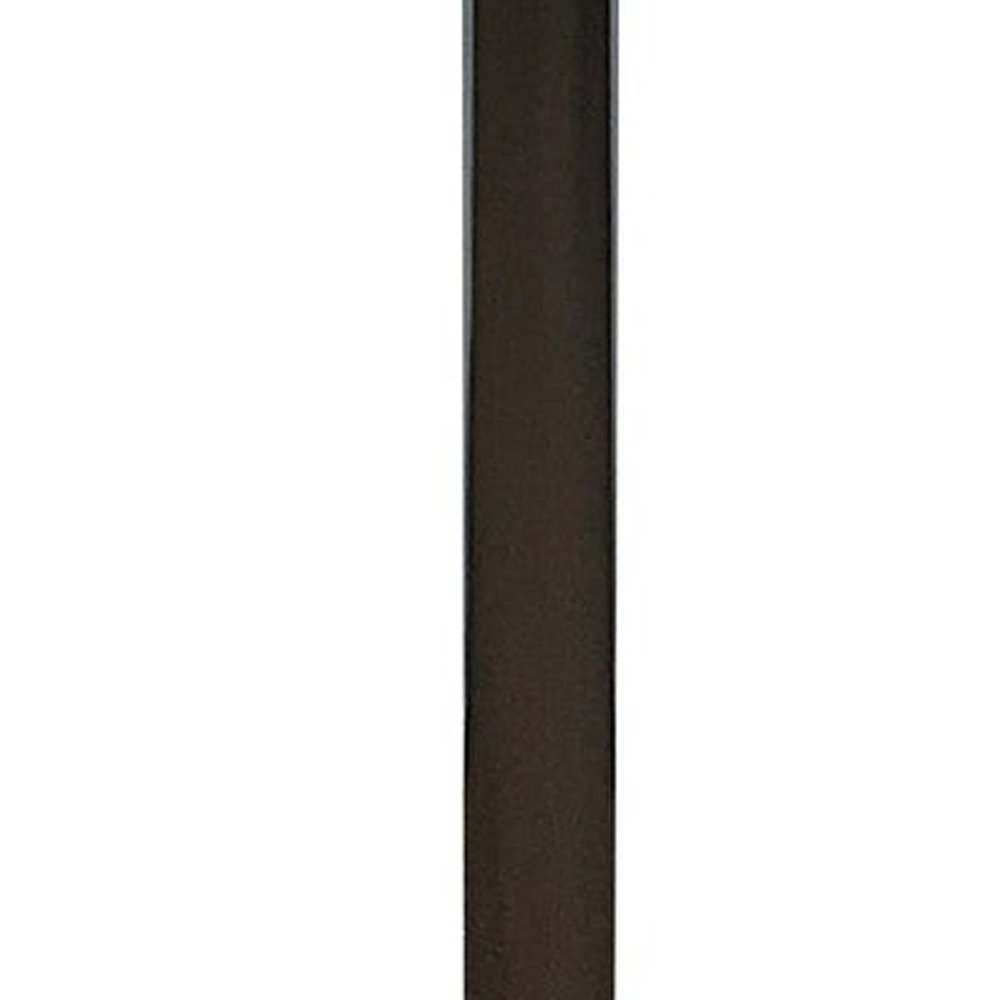36" Black and Silver Wood and Metal Pedestal Base Round Top Dining Table