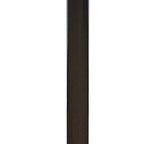 36" Black and Silver Wood and Metal Pedestal Base Round Top Dining Table