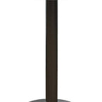 36" Black and Silver Wood and Metal Pedestal Base Round Top Dining Table