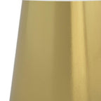 54" Gray White and Gold Marble and Metal Pedestal Base Round Top Dining Table