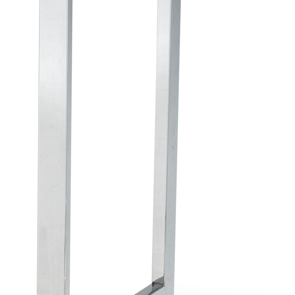 59" White and Gold Wood and Metal Pedestal Base Square Dining Table