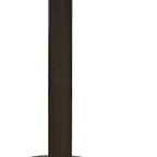 36" Black and Silver Wood and Metal Pedestal Base Round Top Dining Table