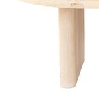 54" Natural Solid Wood Oval Solid Coffee Table