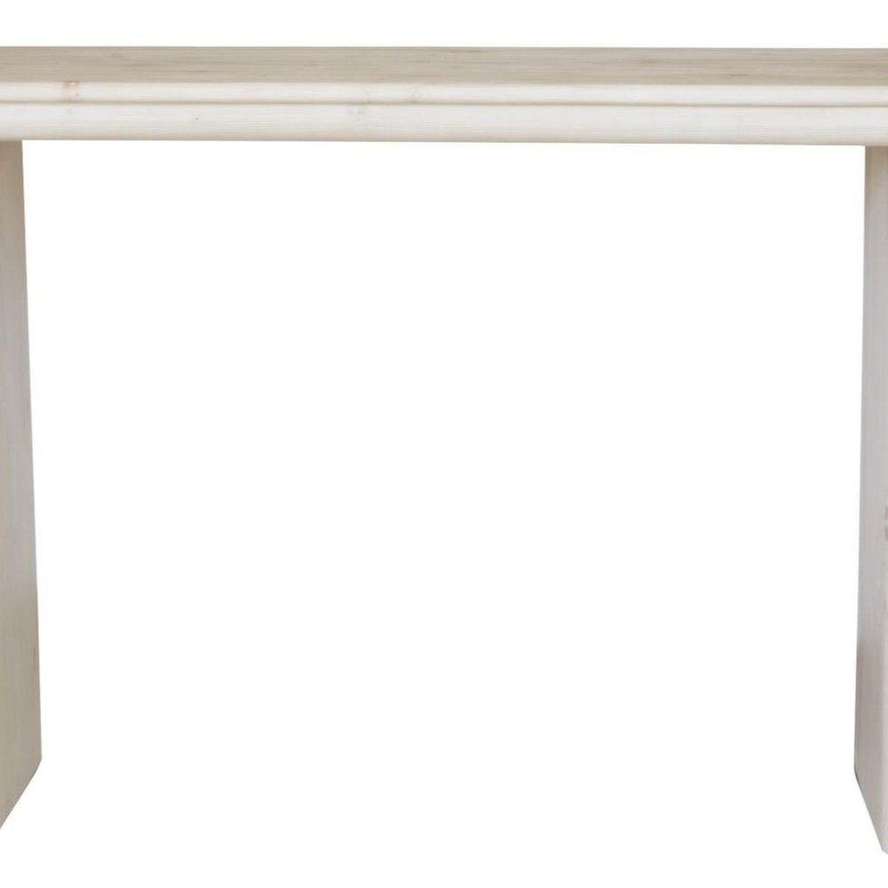 60" Natural Solid Wood Oval Console Table