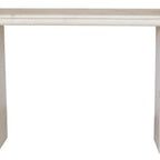60" Natural Solid Wood Oval Console Table
