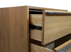 28" Natural Solid and Manufactured Wood Two Drawer Nightstand